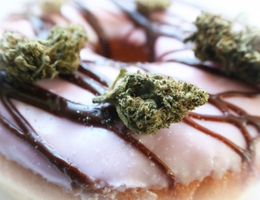 high calorie donut infused with cannabis