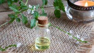 small bottle of vervain for sore throat