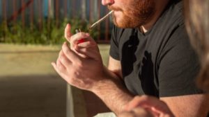 Man smoking recreational Weed