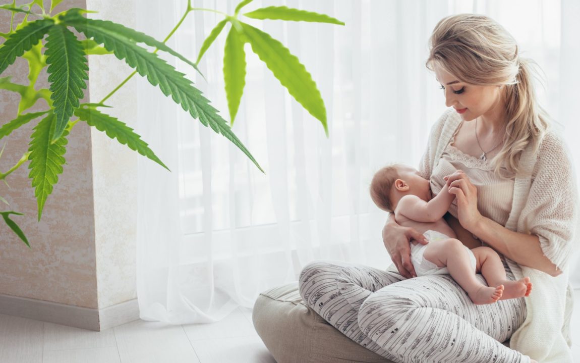 mother breast feeding child while on cannabis